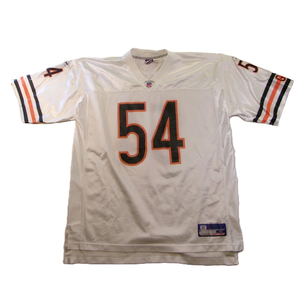 Reebok Mens‎ XL Football Jersey White Chicago Bears Brian Urlacher 54 7009A